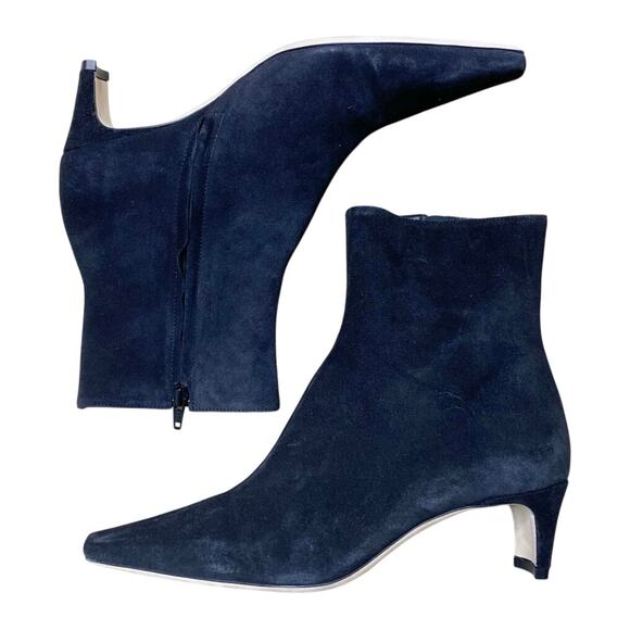 Staud Wally Suede Booties In Black 10 1/2 NWOB - Picture 3 of 9